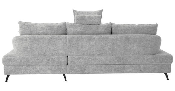 ECKSOFA in Webstoff Hellgrau  - Hellgrau/Schwarz, KONVENTIONELL, Textil/Metall (293/183cm) - Carryhome