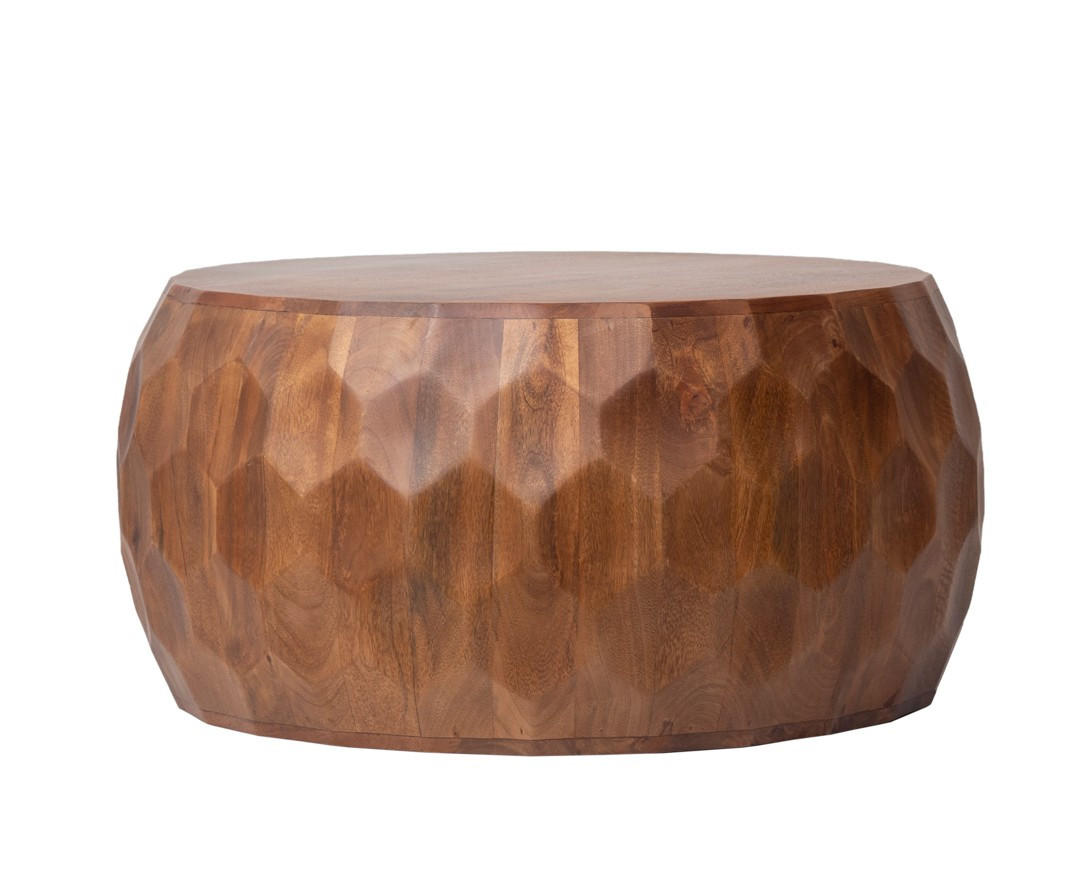 COUCHTISCH Mangoholz vollmassiv 80/38/80 cm Honig  - Honig, KONVENTIONELL, Holz (80/38/80cm) - Livetastic