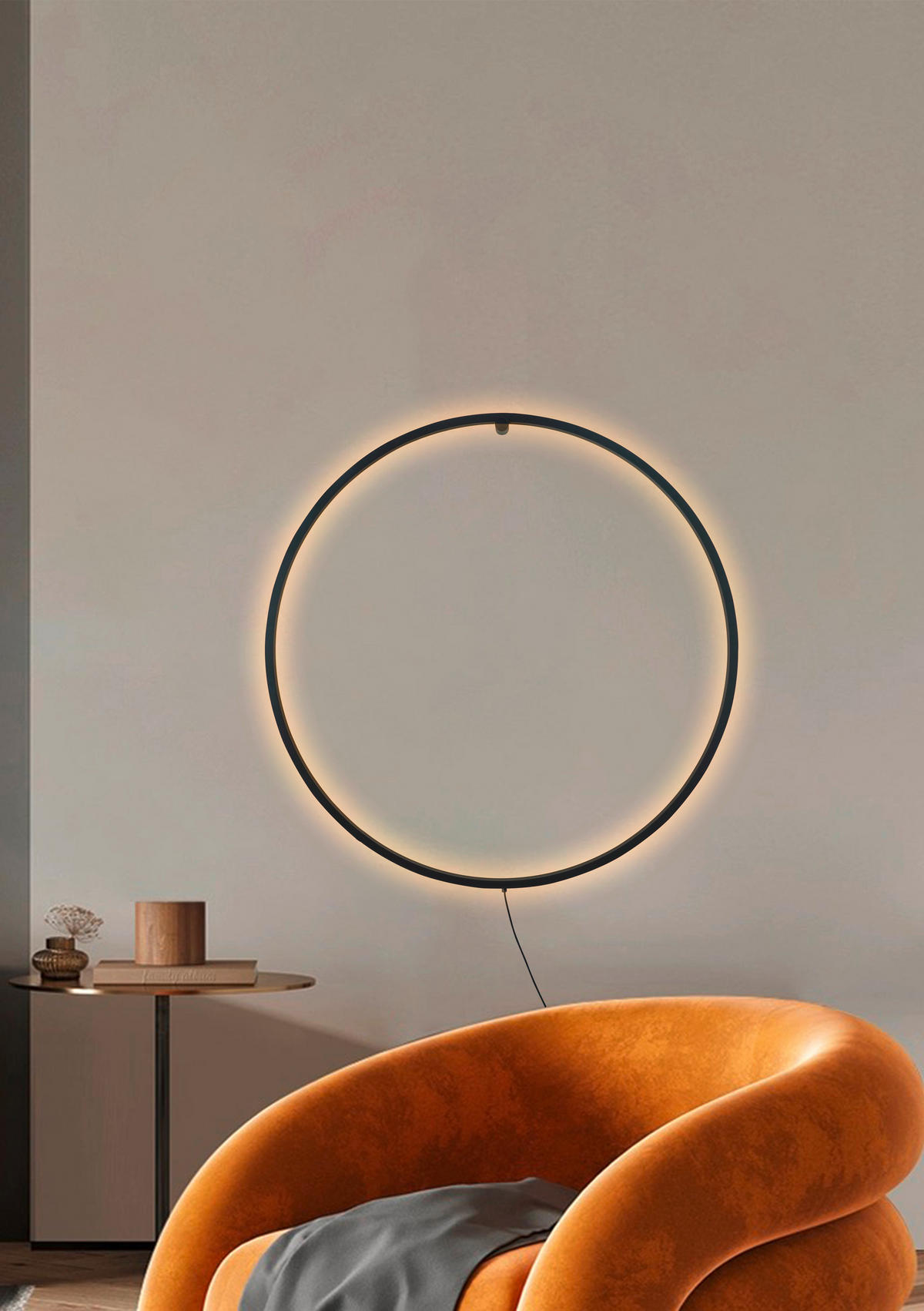 LED-WANDLEUCHTE Scopello 67/6 cm   - Schwarz, Design, Kunststoff/Metall (67/6cm)
