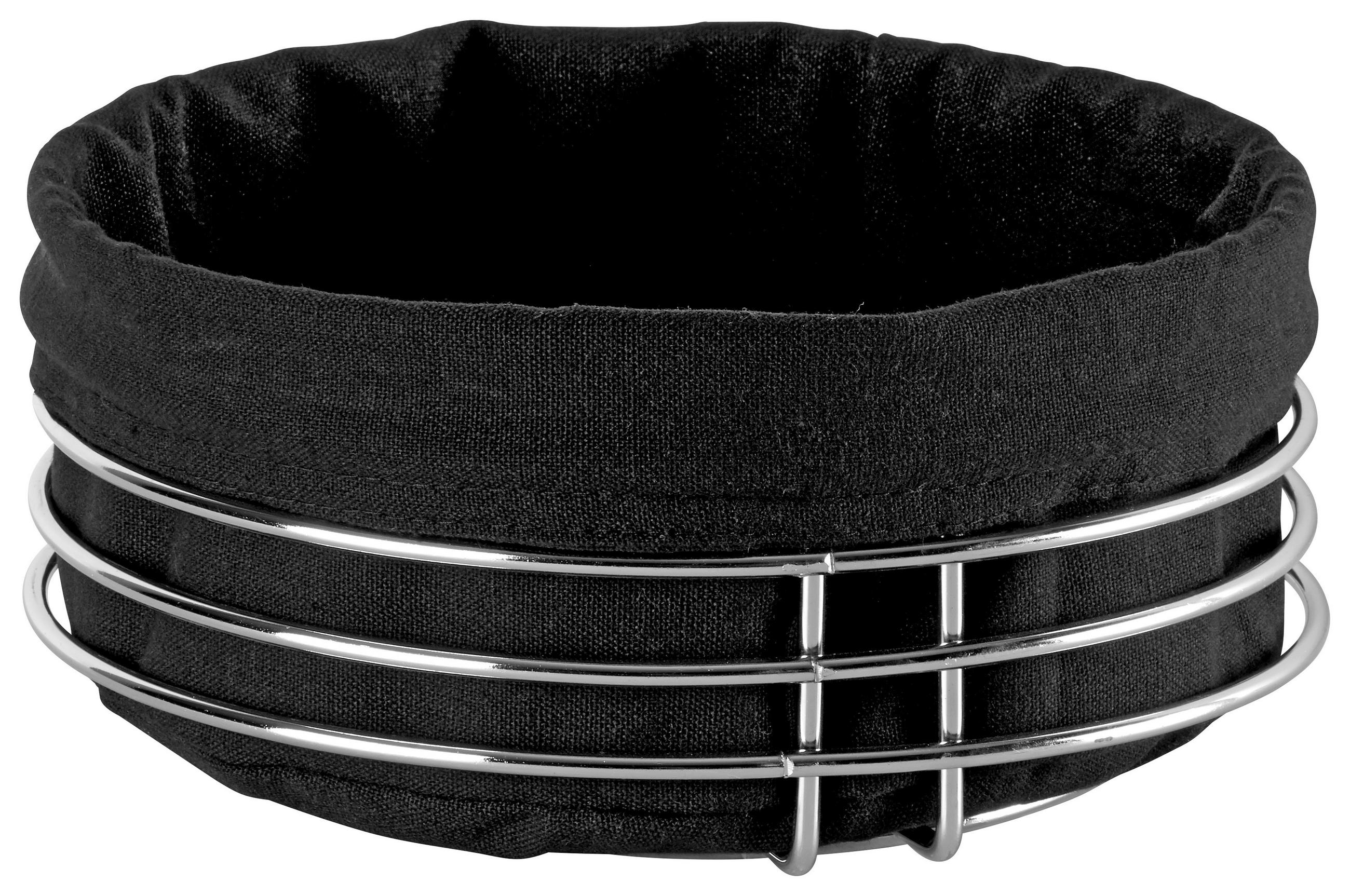 KORPICA ZA HLEB  metal, tekstil    - boja hroma/crna, Osnovno, tekstil/metal (23,5/11cm) - Justinus