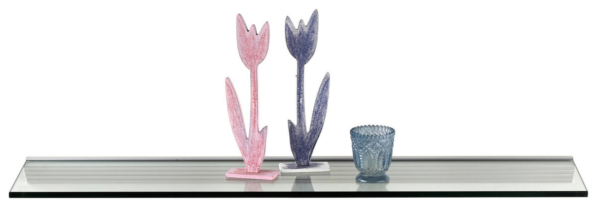 Poliță De Perete 90/1/20 cm, transparent  - transparent, Basics, sticlă (90/1/20cm)
