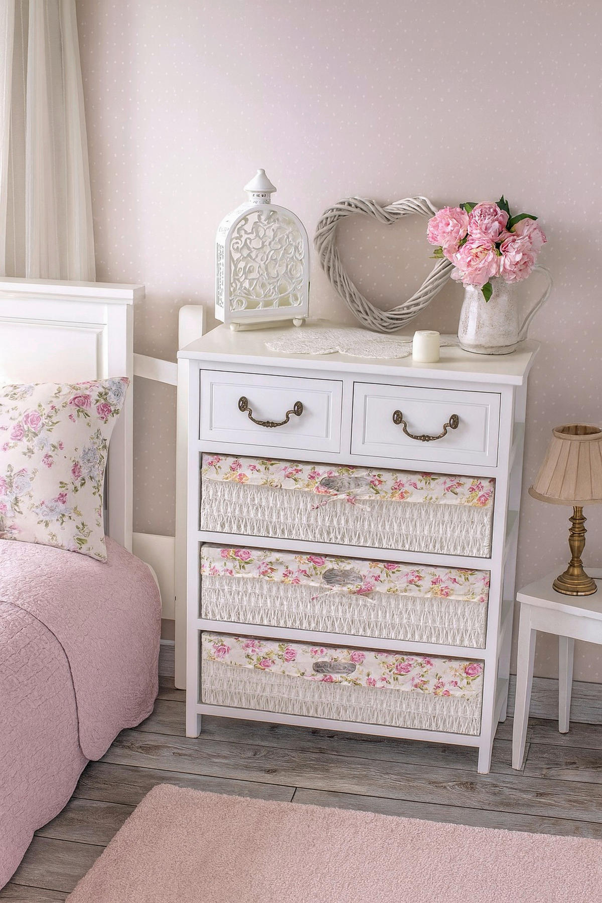 KOMMODE , , 2 Schublade(n)  - Schwarz/Weiß, Design, Holz/Papier (30/60/76cm) - MID.YOU