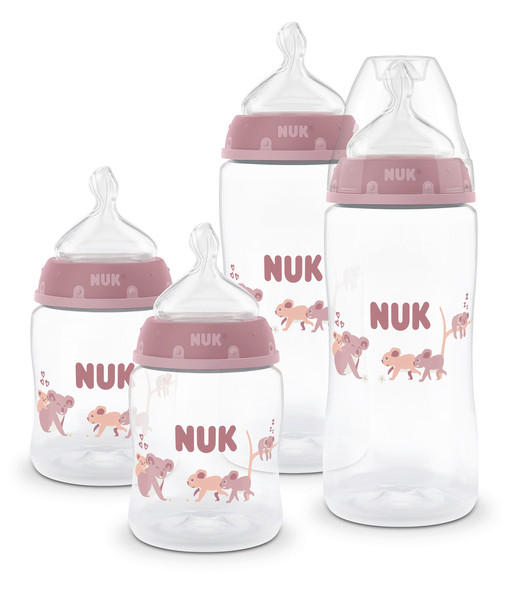 FLÄSCHCHENSET First Choice 4-teilig  - Pink, Basics, Kunststoff (13/13/18,7cm) - NUK