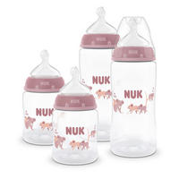 FLÄSCHCHENSET First Choice 4-teilig  - Pink, Basics, Kunststoff (13/13/18,7cm) - NUK