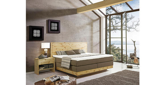 BOXSPRINGBETT 180/200 cm in Beige - Beige, Natur, Holz/Textil (180/200cm) - Valnatura