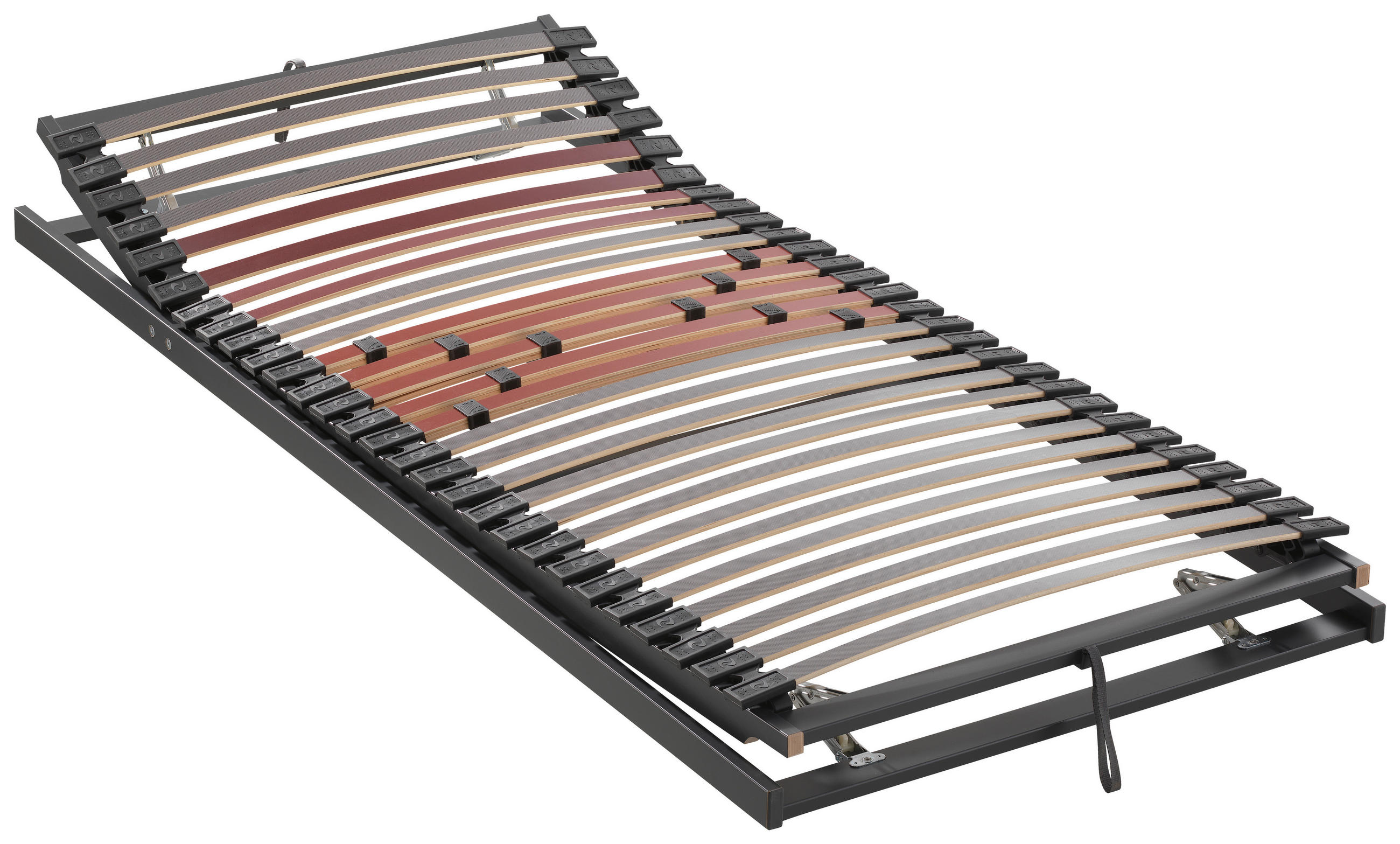 LATTENROST TOPFORM FIT KF 100/220 cm Kopfteil, Fußteil verstellbar, Birke  - Dunkelgrau/Anthrazit, Basics, Holz (100/220cm) - Novel