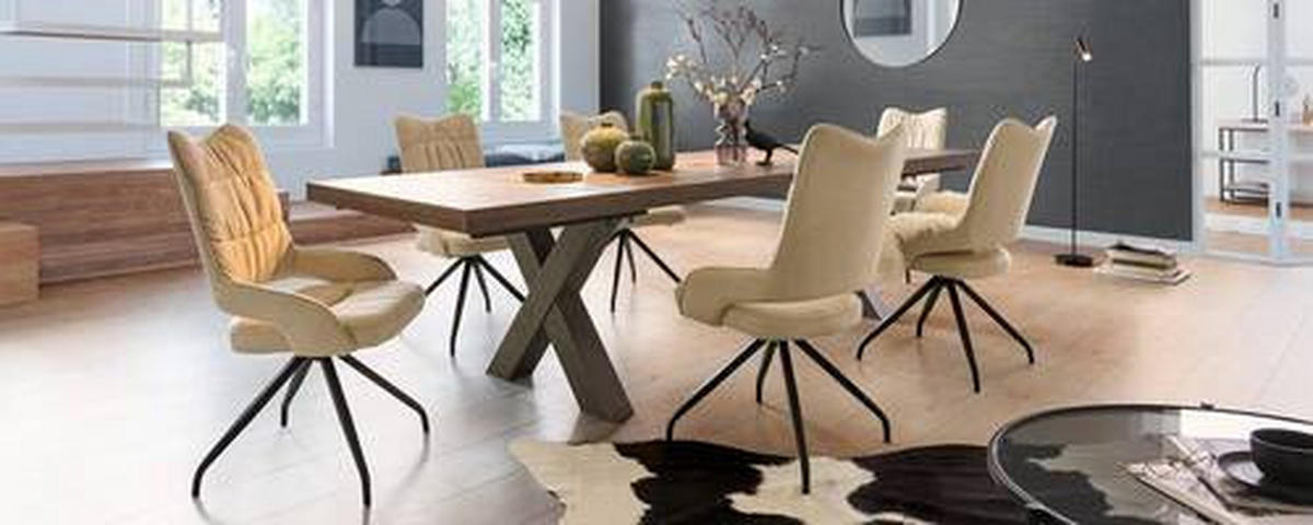 ESSTISCH in Holzwerkstoff 210(310)/100/77,5 cm  - Eichefarben/Grau, MODERN, Holzwerkstoff (210(310)/100/77,5cm) - Hom`in