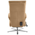 RELAXSESSEL in Leder Honig  - Edelstahlfarben/Honig, Design, Leder/Metall (70/124/85cm) - Cantus