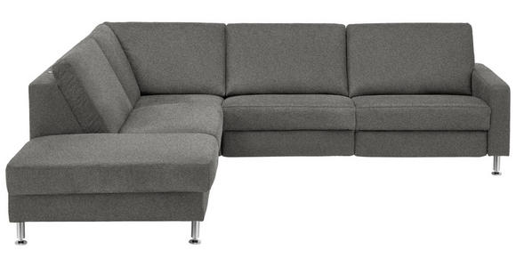 ECKSOFA  in Mikrofaser Grau  242/275 cm  - Alufarben/Grau, Design, Textil/Metall (242/275cm) - Dieter Knoll