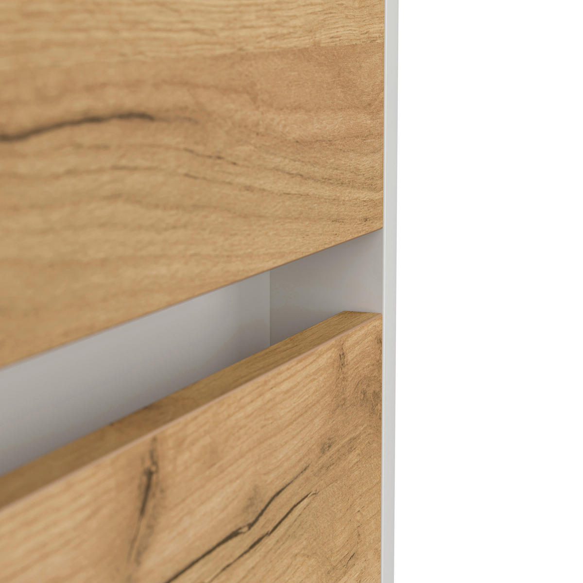 SIDEBOARD Posseik Industrial  in 76/93,6/42 cm  - Elfenbein/Eichefarben, Design, Holzwerkstoff/Metall (76/93,6/42cm) - P & B