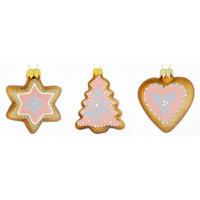 DEKOHÄNGER CANDYLAND  - Hellbraun/Pink, LIFESTYLE, Glas/Metall (7,5cm) - X-Mas