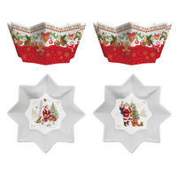 SET POSOD       14/14/5.5 cm    - rdeča/zelena, Basics, keramika (14/14/5.5cm) - Easy Life