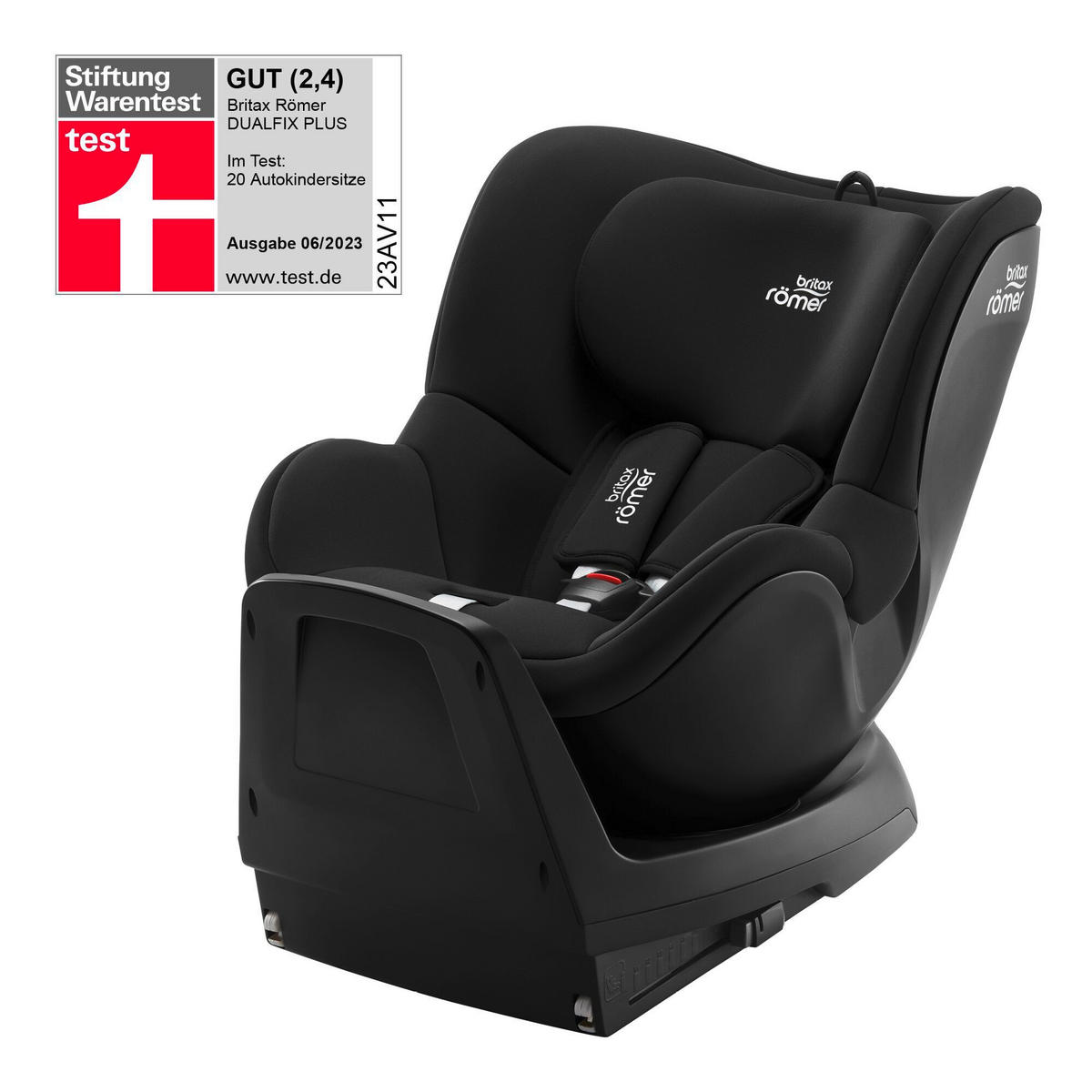 REBOARDER-KINDERSITZ Dualfix Plus  - Schwarz, Basics, Kunststoff/Textil (44/55/74cm) - Britax Römer