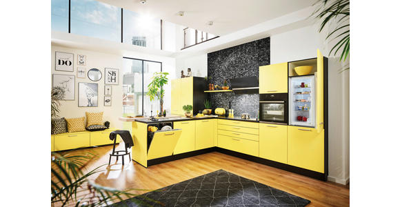 EINBAUKÜCHE   - Gelb, Design, Holzwerkstoff - Novel