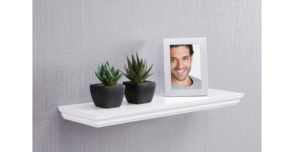 WANDBOARD Holzwerkstoff Weiß  - Weiß, Basics, Holzwerkstoff (60/3,8/19,5cm) - Carryhome