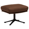 HOCKER in Leder Braun  - Schwarz/Braun, Design, Leder/Metall (54/41/41cm) - home24