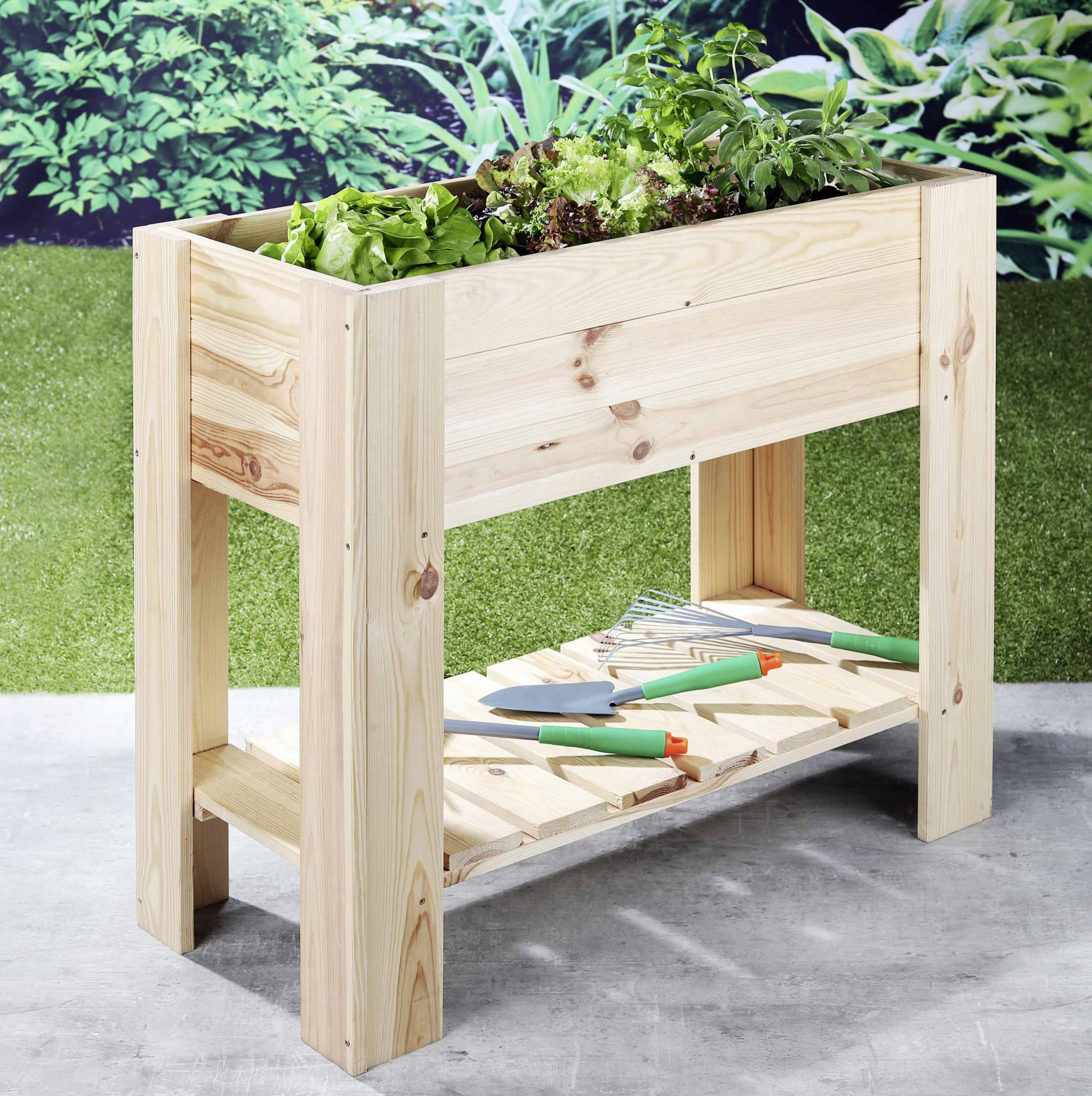 HOCHBEET  - Kieferfarben, Basics, Holz (86,8/80/40cm)