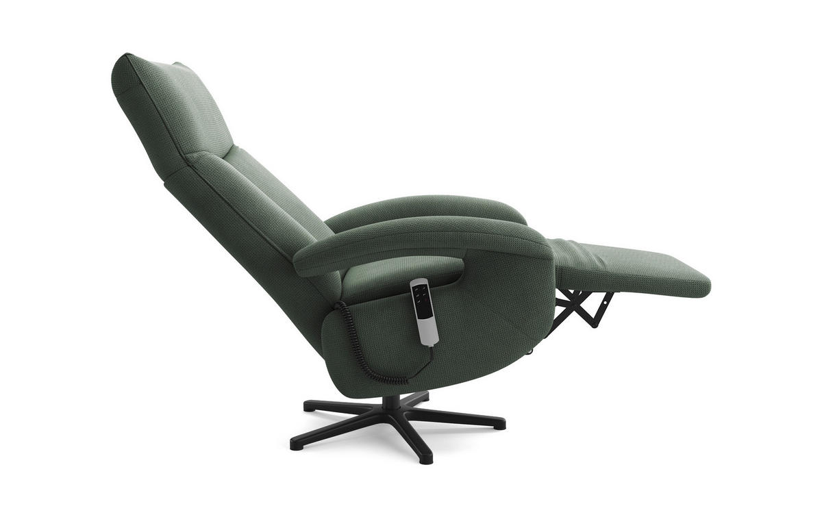 SESSEL in Flachgewebe Grün  - Schwarz/Grün, Konventionell, Textil/Metall (74/112/82cm) - Sit & More