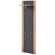 GARDEROBE 3-teilig  in 222/199/38 cm  - Graphitfarben/Eiche Artisan, Design, Holzwerkstoff (222/199/38cm) - Xora