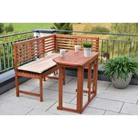 GARTENSET  - Eukalyptusholzfarben/Beige, KONVENTIONELL, Holz/Textil - Gardenson