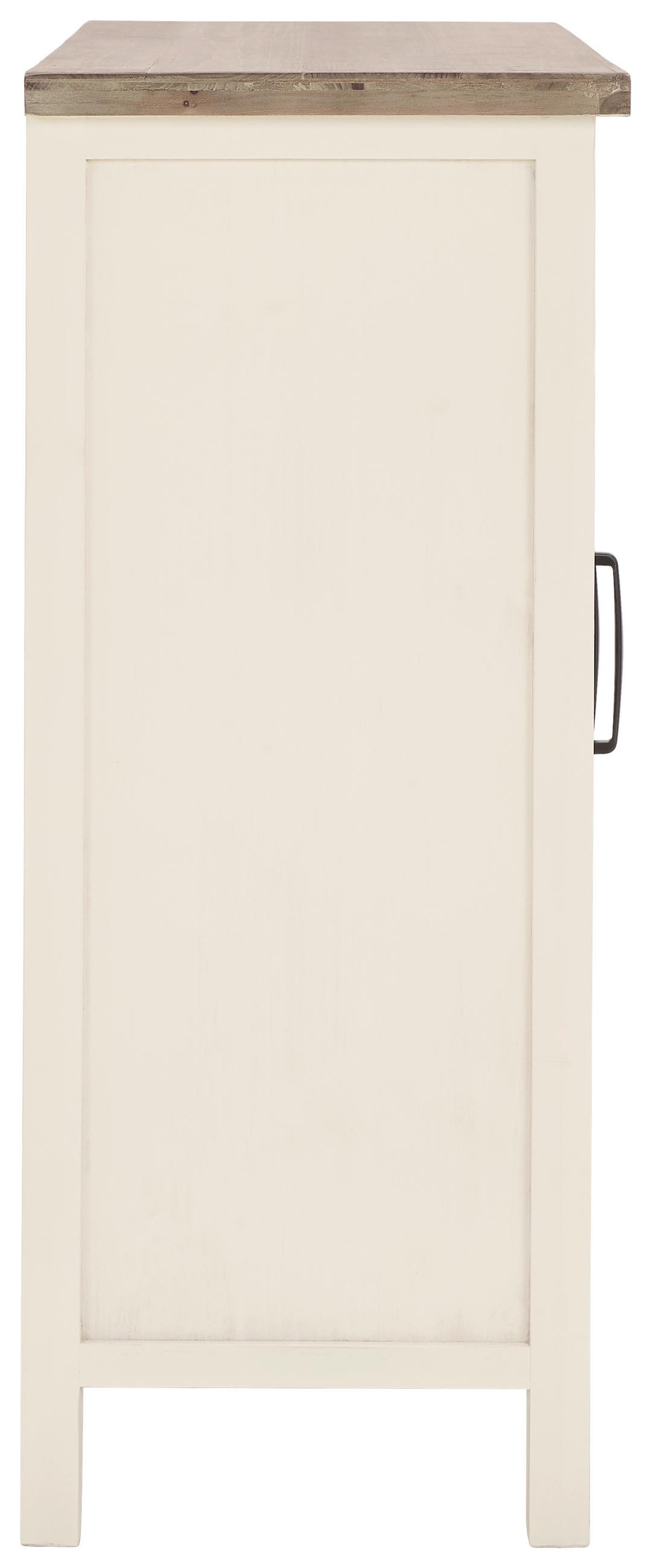 KOMMODE  in 80/85/35 cm  - Klar/Schwarz, KONVENTIONELL, Glas/Holz (80/85/35cm) - Livetastic