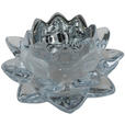 TEELICHTGLAS - Transparent/Silberfarben, Basics, Glas (11,8/5,5cm) - Ambia Home