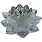 TEELICHTGLAS - Transparent/Silberfarben, Basics, Glas (11,8/5,5cm) - Ambia Home