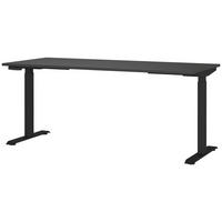 SCHREIBTISCH 180/80/72-118 cm  in Schwarz  - Schwarz, MODERN, Holzwerkstoff/Metall (180/80/72-118cm) - Novel