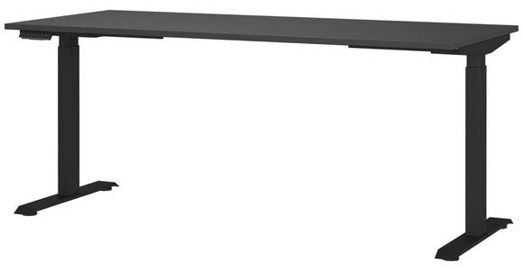 SCHREIBTISCH 180/80/72-118 cm  in Schwarz  - Schwarz, MODERN, Holzwerkstoff/Metall (180/80/72-118cm) - Novel