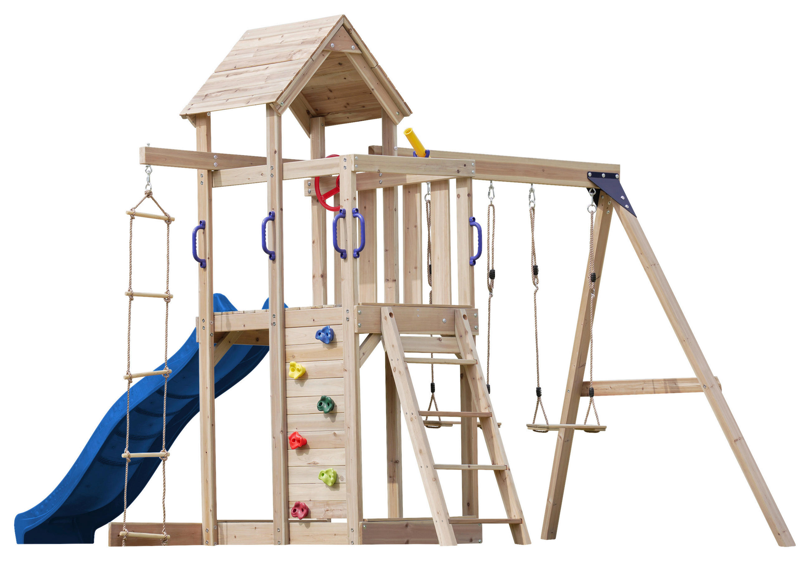 SPIELTURM  - Blau, KONVENTIONELL, Holz/Kunststoff (342/267/375cm) - Ambia Garden