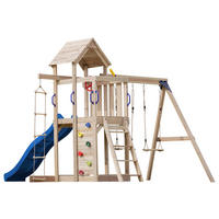 SPIELTURM 342/267/375 cm  - Blau, KONVENTIONELL, Holz/Kunststoff (342/267/375cm) - Ambia Garden