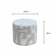 HOCKER Jacquard Weiß  - Weiß, LIFESTYLE, Textil (45/40/45cm) - Xora