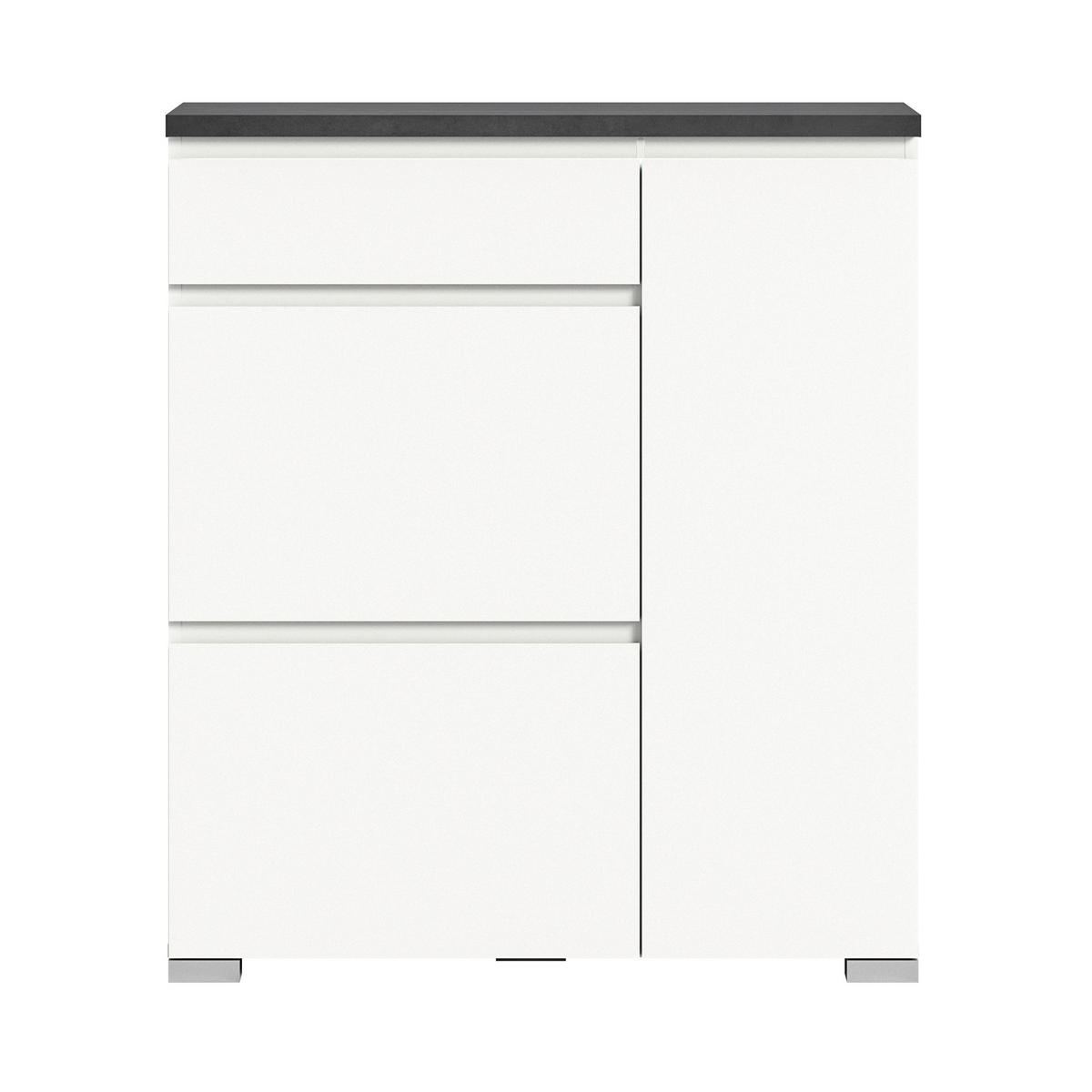 SCHUHSCHRANK  in 95/109/27 cm  - Silberfarben/Weiß, MODERN (95/109/27cm)