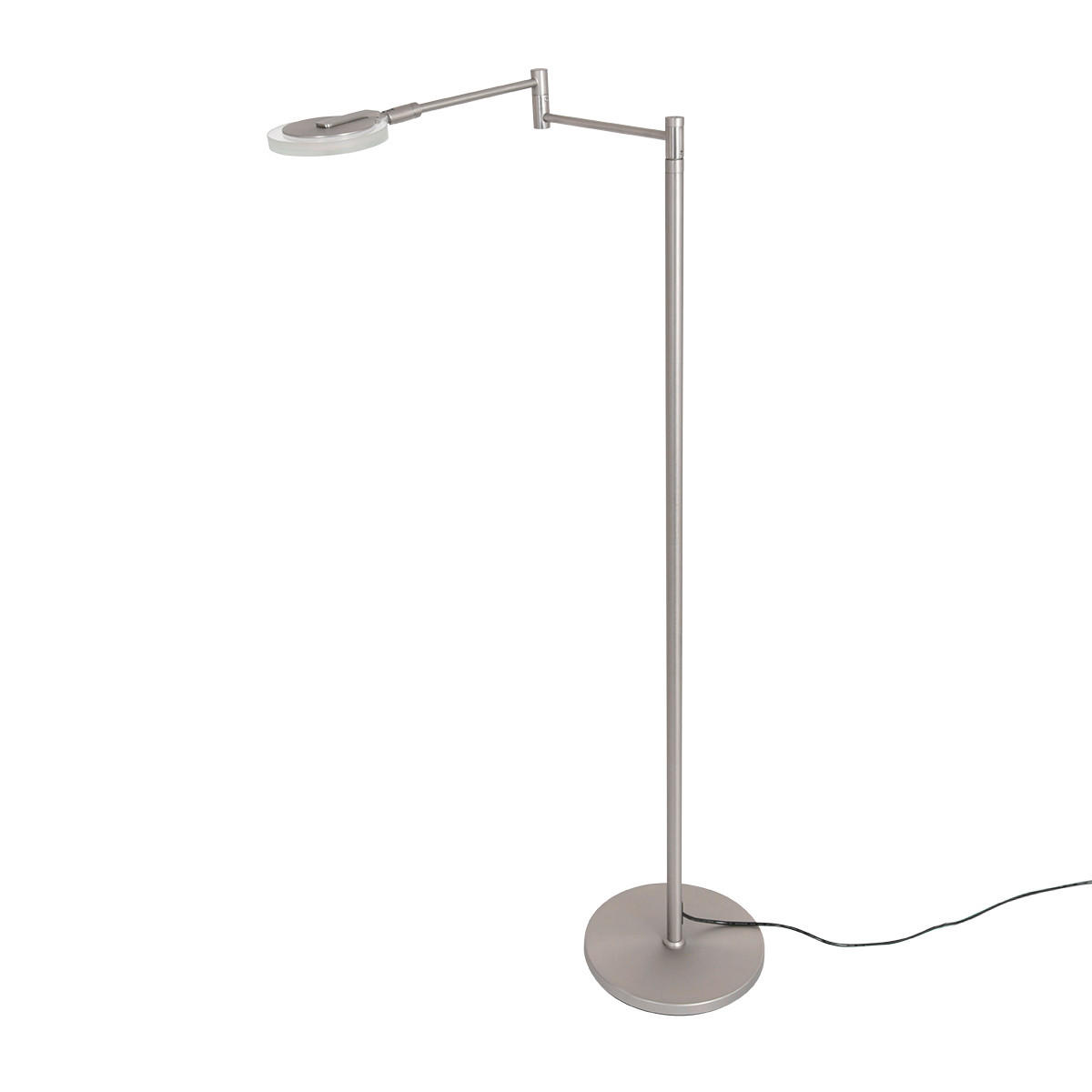 STEHLEUCHTE    - Edelstahlfarben, Design, Glas/Metall (23cm)