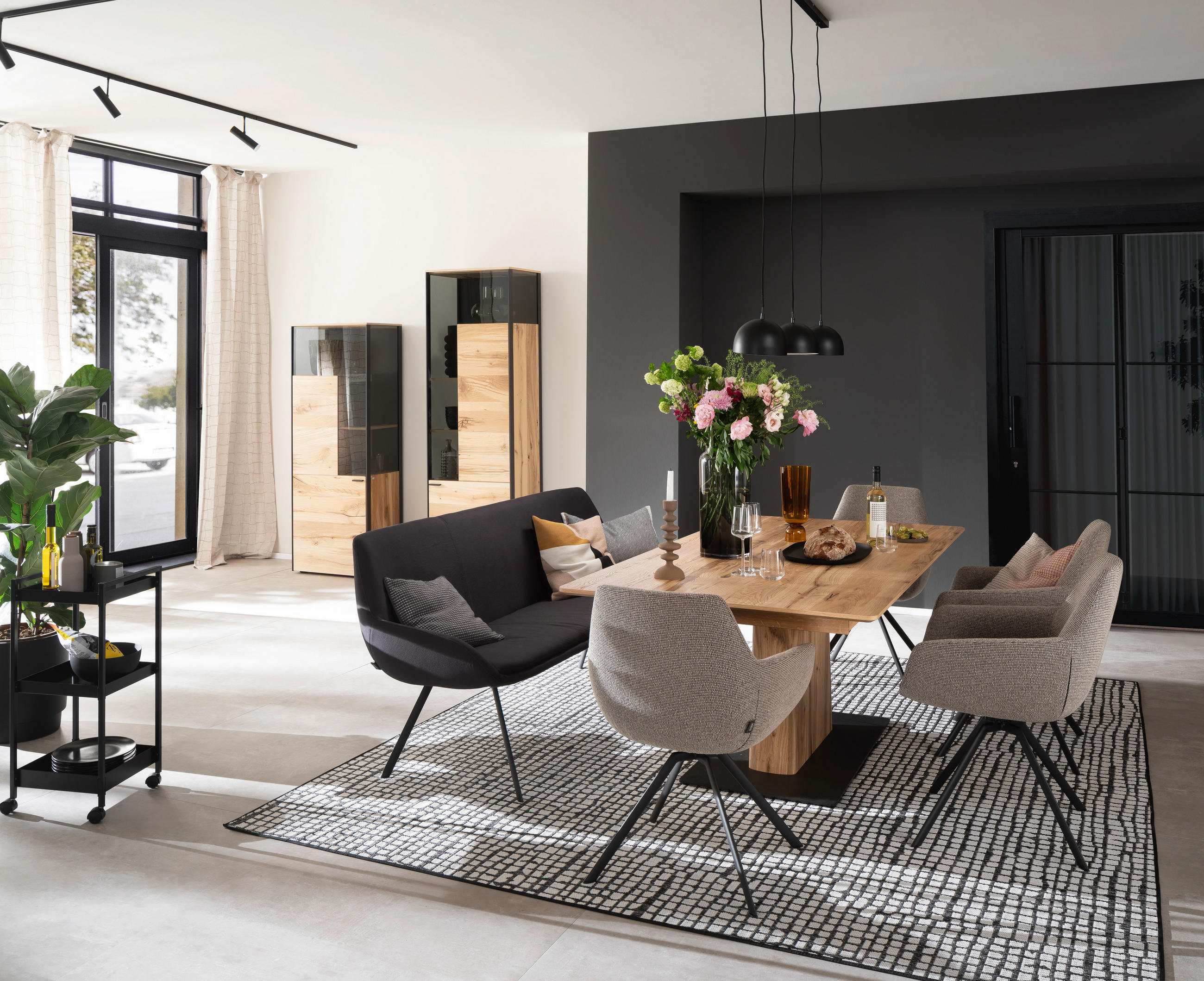 In- und Outdoorteppich 90/160 cm  - Anthrazit, Basics, Textil (90/160cm) - Schöner Wohnen