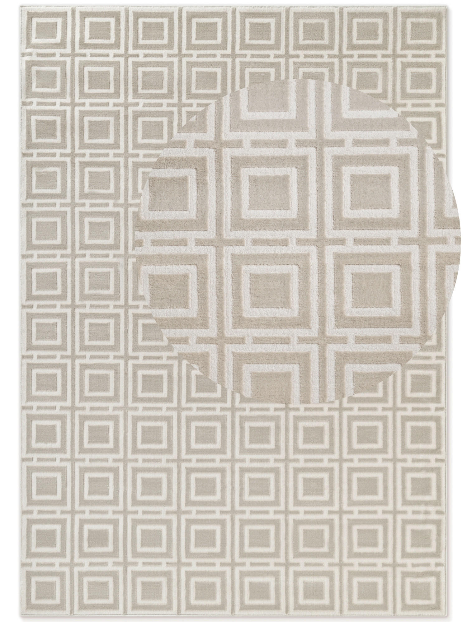 Elle Decoration Flachwebeteppich Perles Creme 200x280 cm