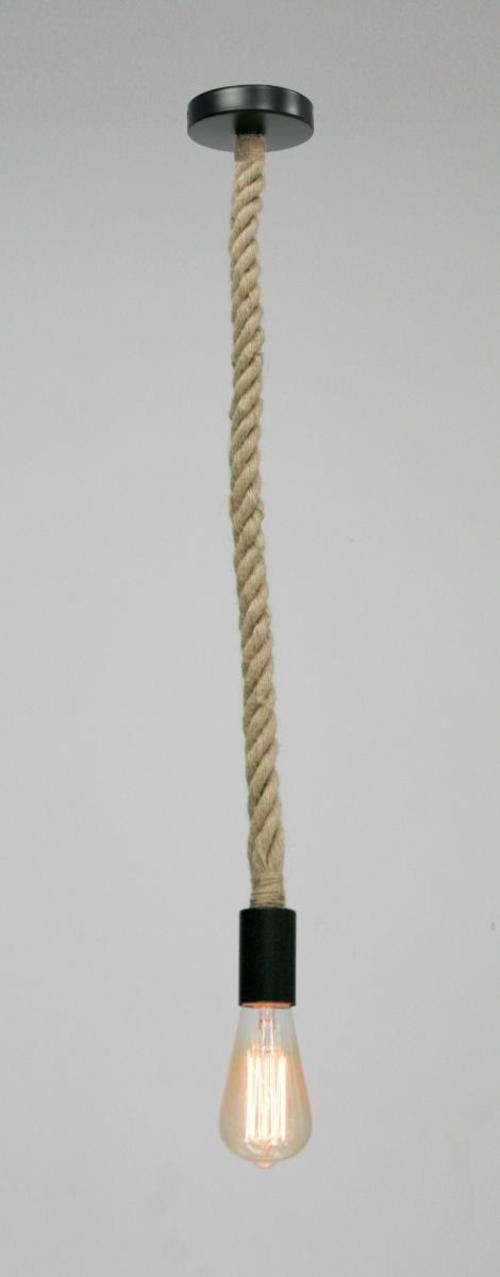 LAMPĂ SUSPENDATĂ 6/166 cm  - maro/negru, Natur, materiale naturale/metal (6/166cm) - Globo