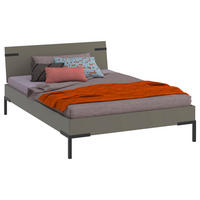 BETT 140/200 cm  in Grau, Grün  - Schwarz/Grau, Design, Holzwerkstoff/Metall (140/200cm) - Xora