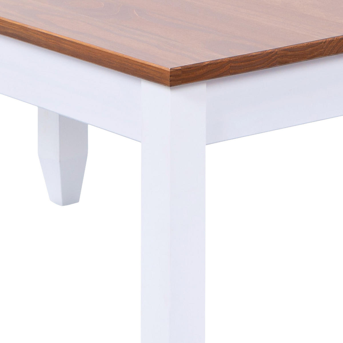 ESSTISCH Kiefer massiv Weiß  - Weiß, LIFESTYLE, Holz (160/90/80cm) - Livetastic