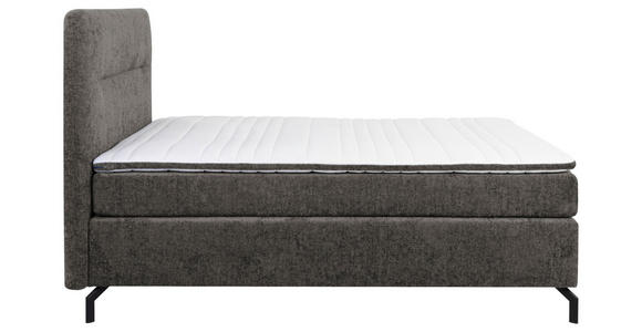 BOXSPRINGBETT 140/200 cm  in Dunkelbraun  - Dunkelbraun/Schwarz, Design, Textil/Metall (140/200cm) - Esposa