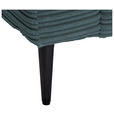 ECKSOFA Blau Cord  - Blau/Schwarz, KONVENTIONELL, Textil/Metall (276/173cm) - Carryhome