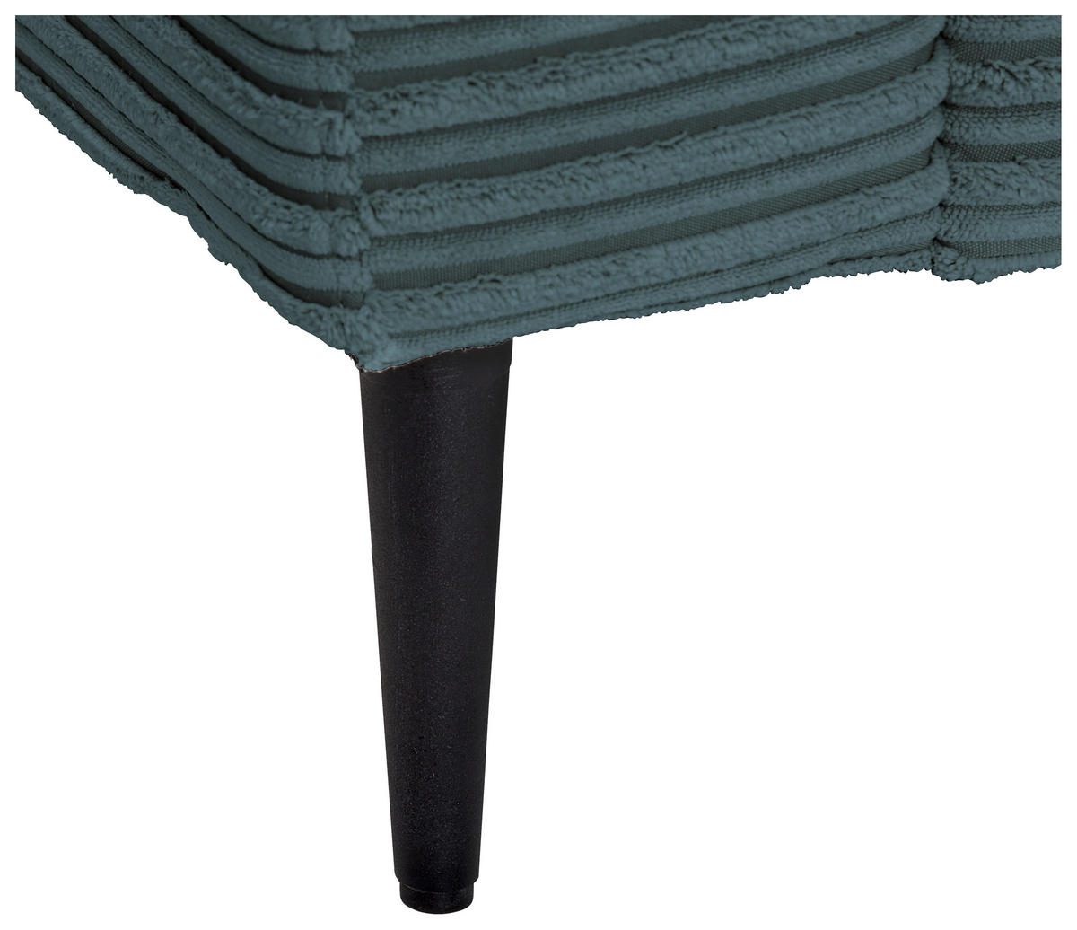ECKSOFA in Cord Blau  276/173 cm  - Blau/Schwarz, KONVENTIONELL, Textil/Metall (276/173cm) - Carryhome