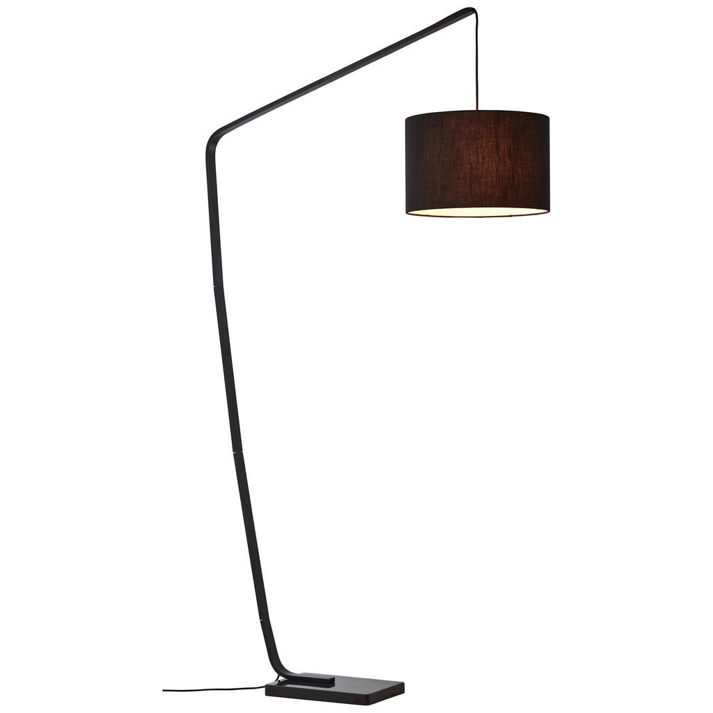 Thumbnail - Brilliant Stehleuchte, Schwarz, Metall, Textil, Stein, 40x210x110 cm, Fußschalter, Lampen & Leuchten, Innenbeleuchtung, ...