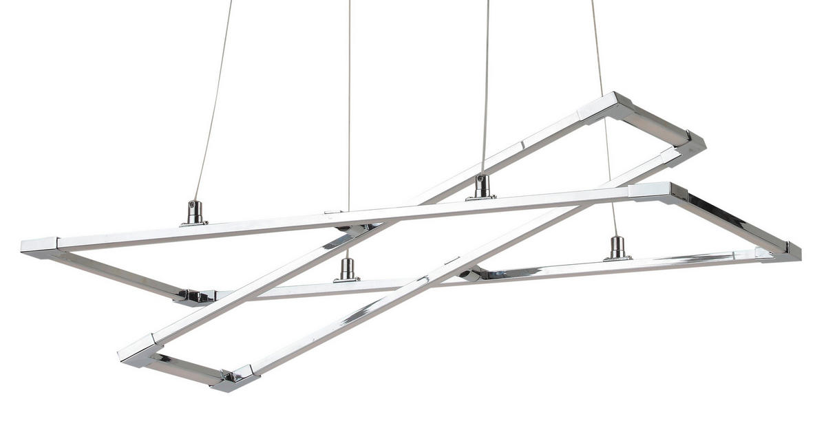 LED-PENDELLEUCHTE 60/30/120 cm  - Silberfarben, Design, Metall (60/30/120cm)