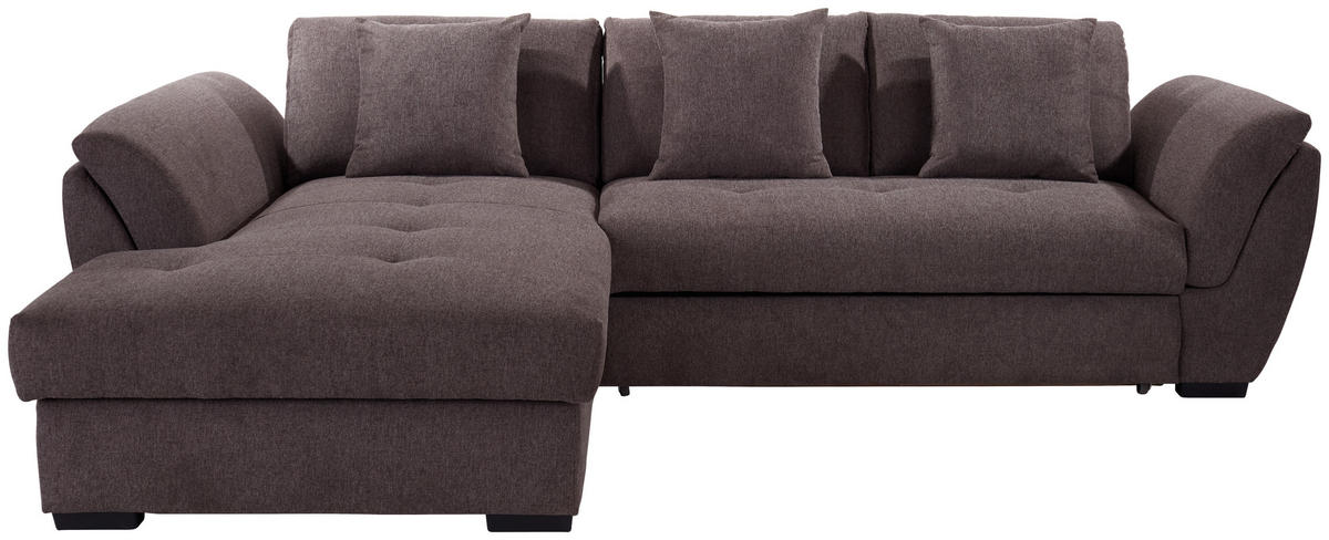 ECKSOFA in Webstoff Braun  - Braun, Design (187/278cm) - Livetastic
