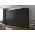 DREHTÜRENSCHRANK 350/235/61 cm,  in Graphitfarben, 7-türig  - Edelstahlfarben/Graphitfarben, Basics, Holzwerkstoff/Metall (350/235/61cm) - Novel