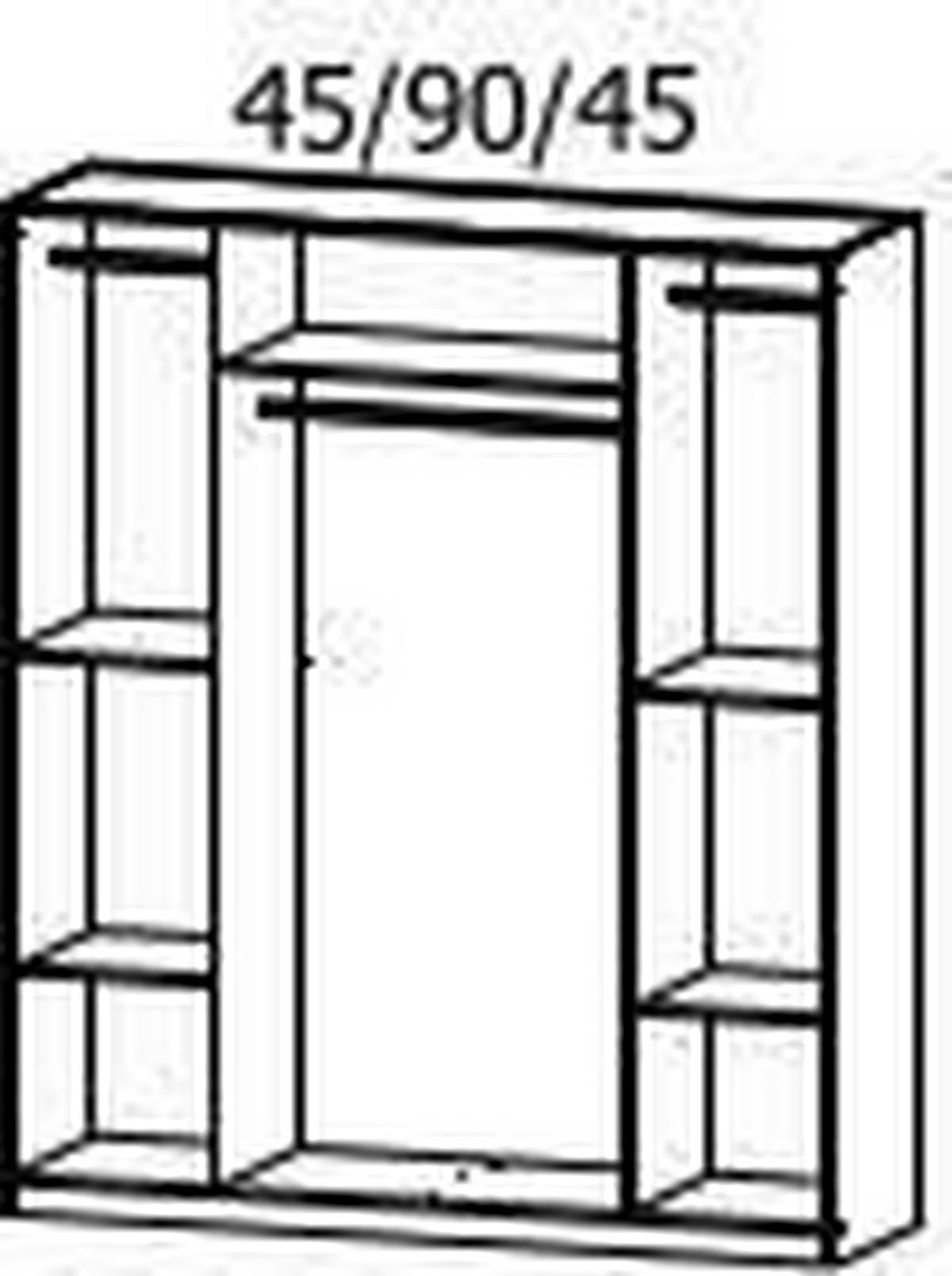 DREHTÜRENSCHRANK in  - Weiss/Grau, Modern, Holzwerkstoff/Metall (181/210/54cm) - Rauch Möbel