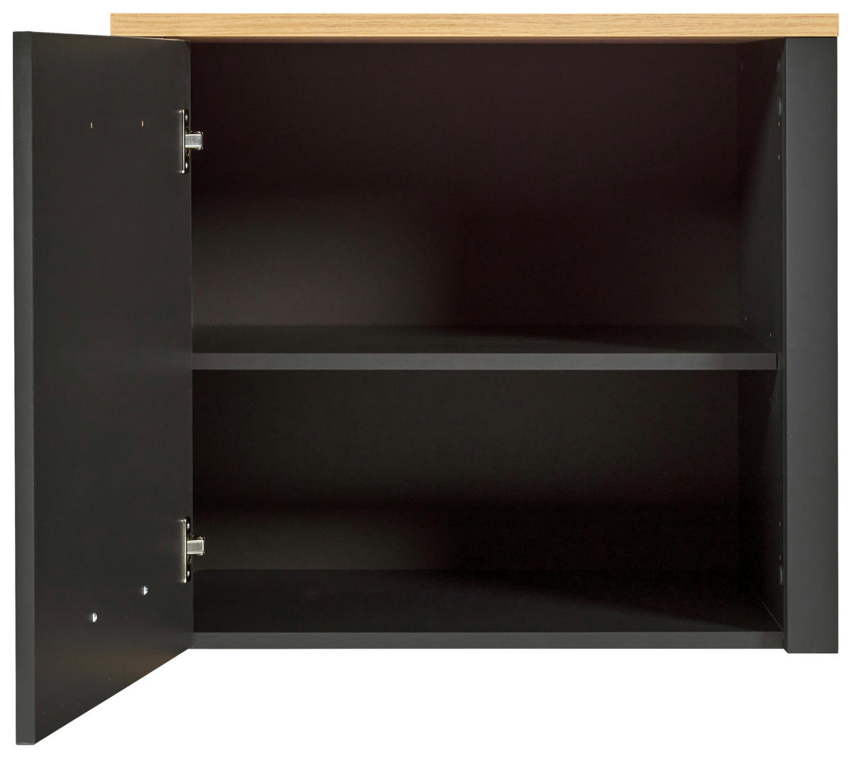 AUFSATZSCHRANK 70/60,5/60 cm   - Anthrazit/Schwarz, MODERN, Holzwerkstoff/Metall (70/60,5/60cm) - home24