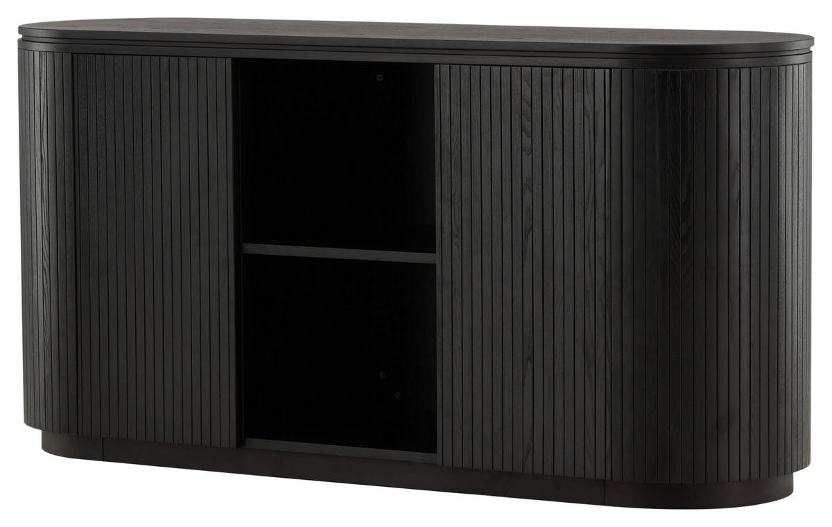 SIDEBOARD 160/80/48 cm  - svart, Design, trä (160/80/48cm) - Livetastic