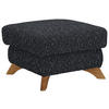 HOCKER in Textil Schwarz  - Eichefarben/Schwarz, Modern, Holz/Textil (65/47/65cm) - Valnatura